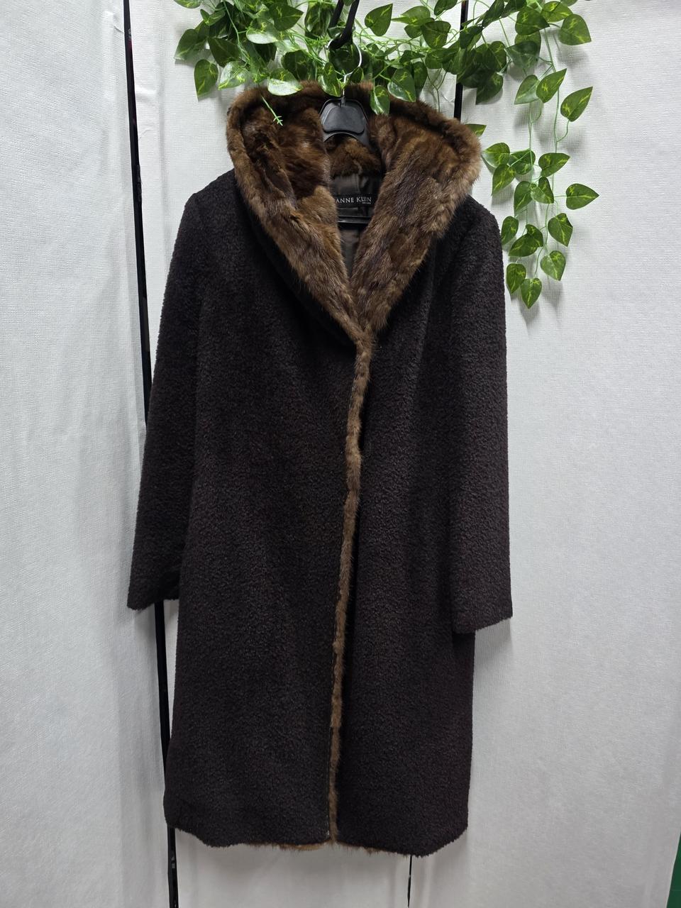 ♦앤클라인후드밍크롱코트