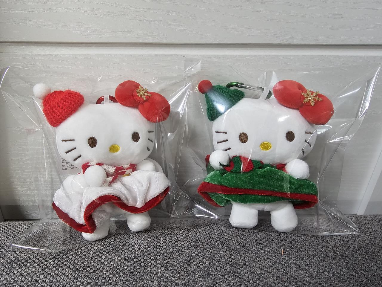 산리오 헬로키티 크리스마스 키티 키링 인형 새거