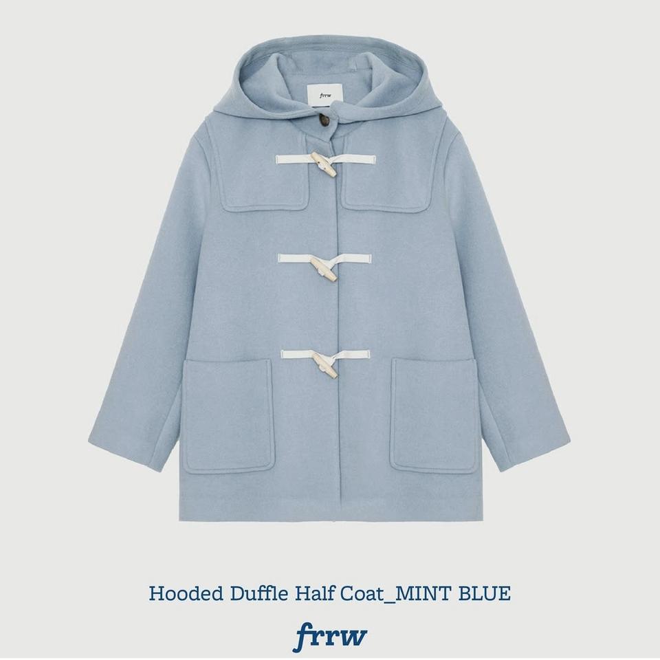 frrw 프론트로우 후드 더플 하프코트 프리사이즈 새상품