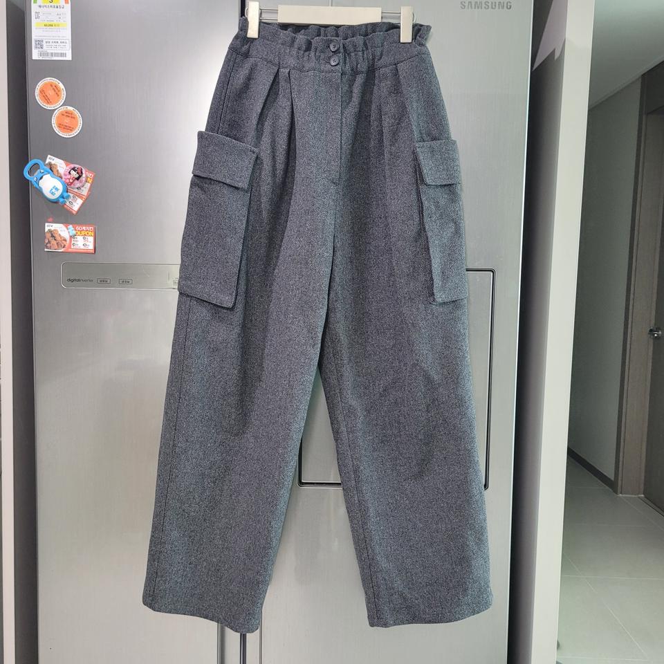 가격제안!!  THEILMA 더일마 상태굿 카고 와이드 울 팬츠 회색
