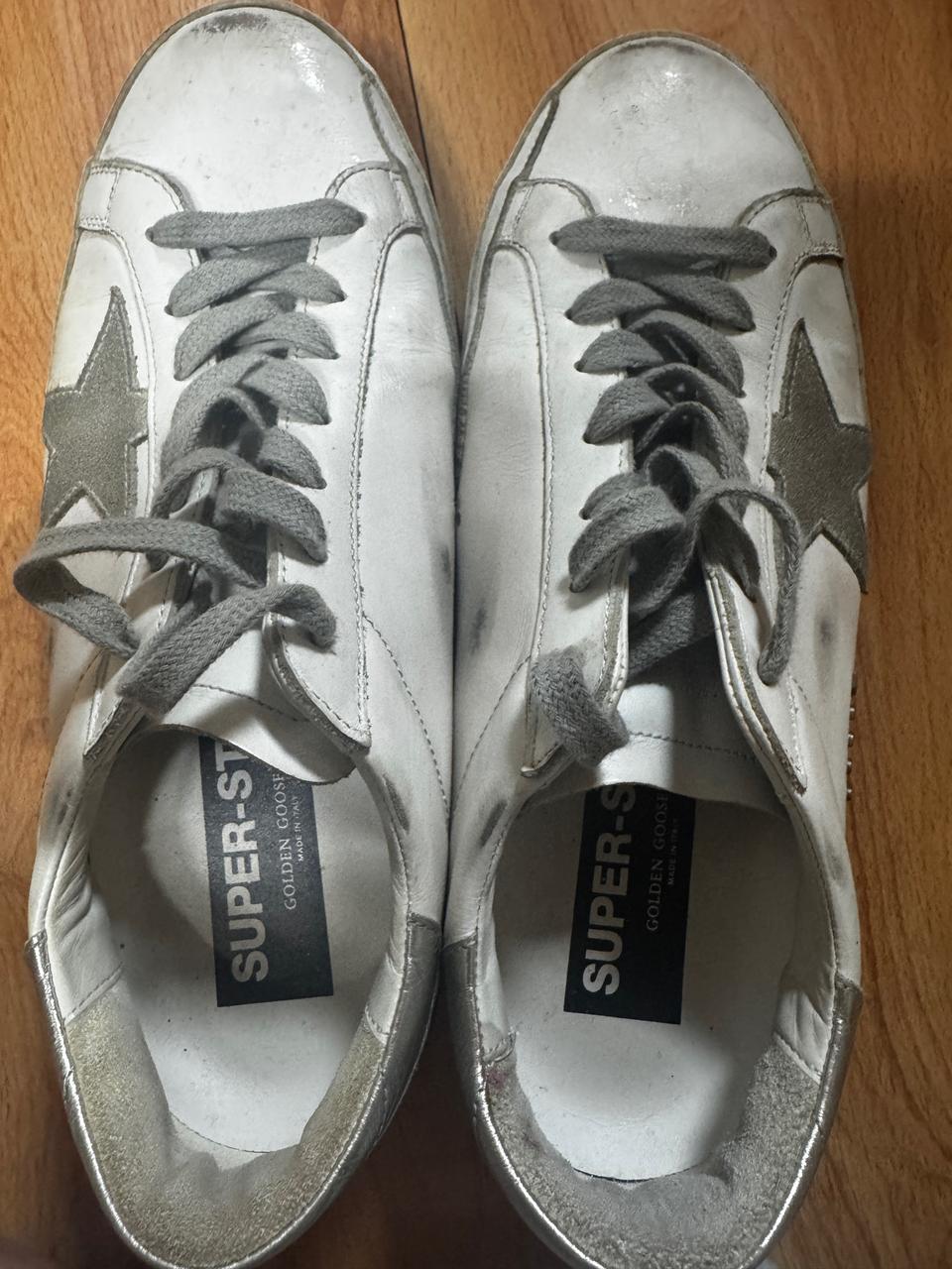 골든구스 슈퍼스타 화이트 실버탭