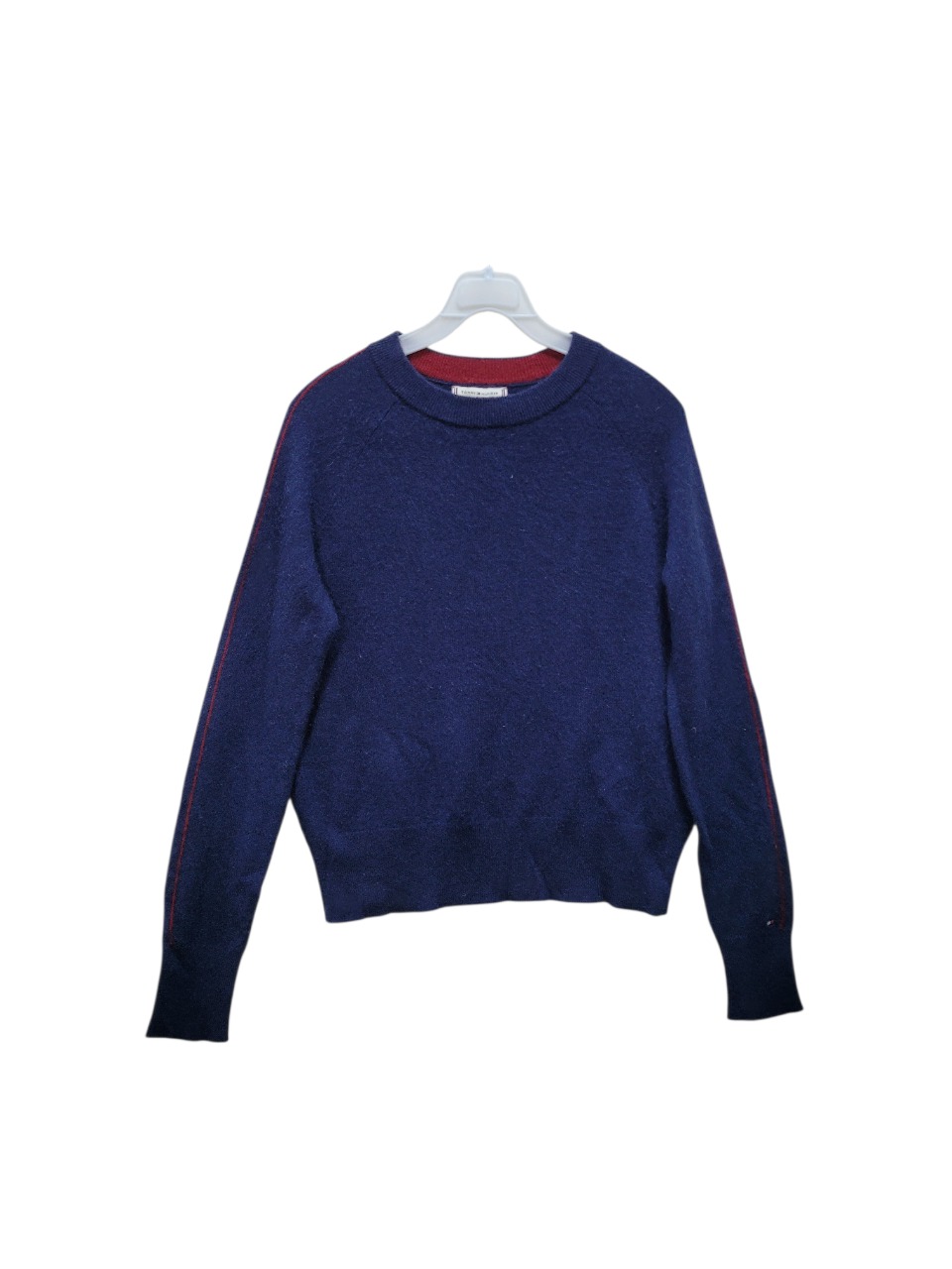 타미힐피거 네이비컬러 캐시미어100퍼 라운드 스웨터