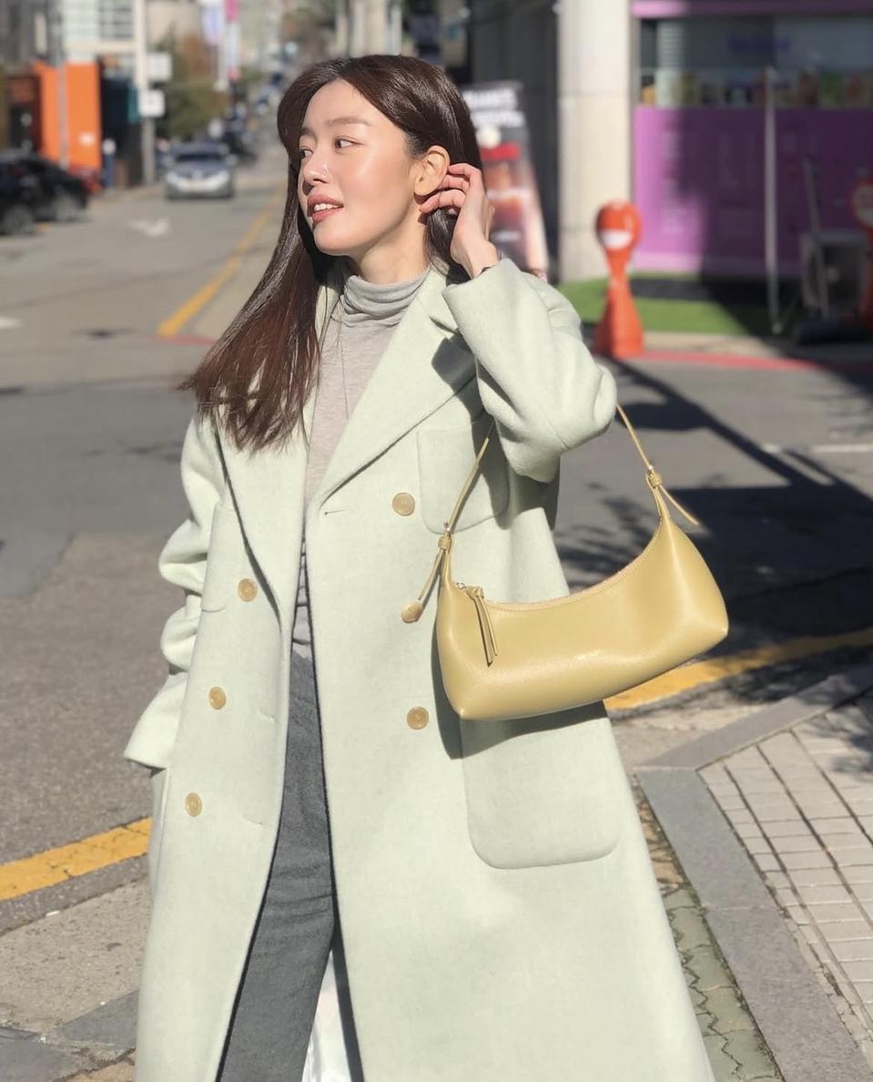 [s] 유어네임히얼 정성이 코트 민트 [한선화, 주지아 착용]