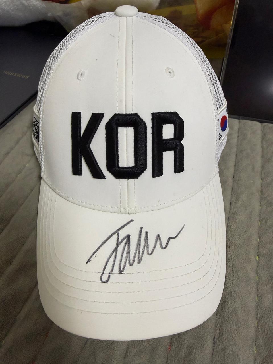 페이커 친필사인 모자