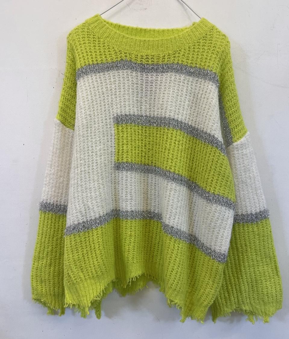 에고이스트 형광배색니트 연말룩데이트룩크리스마스룩 크리스마스니트