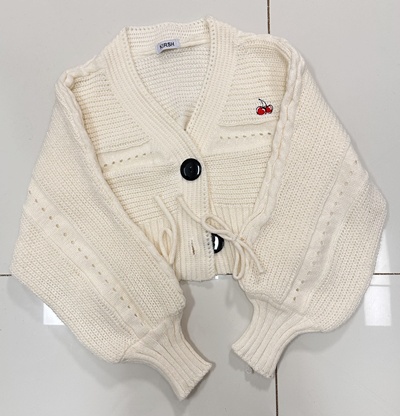 새) 키르시 리본 가디건