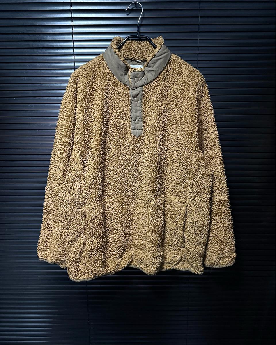 유니클로 화이트마운티니어링 콜라보 반집업 뽀글이 양털 후리스 플리스 카멜