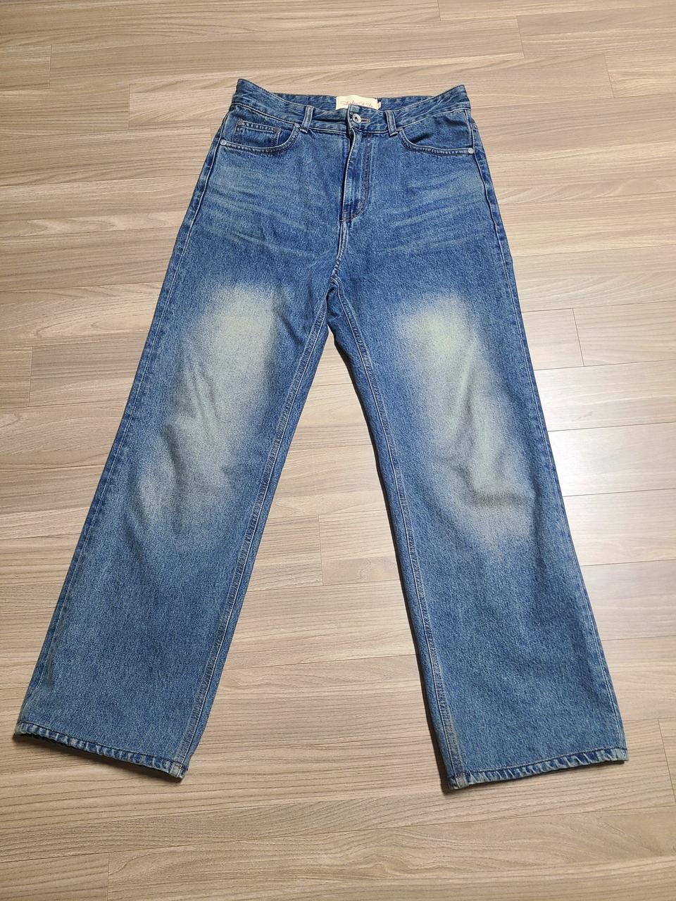 [S]STU 22FW 브러쉬 워시드 데님 팬트 샌드 인디고