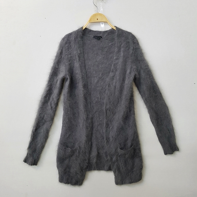 theory 띠어리 앙고라 로브 그레이