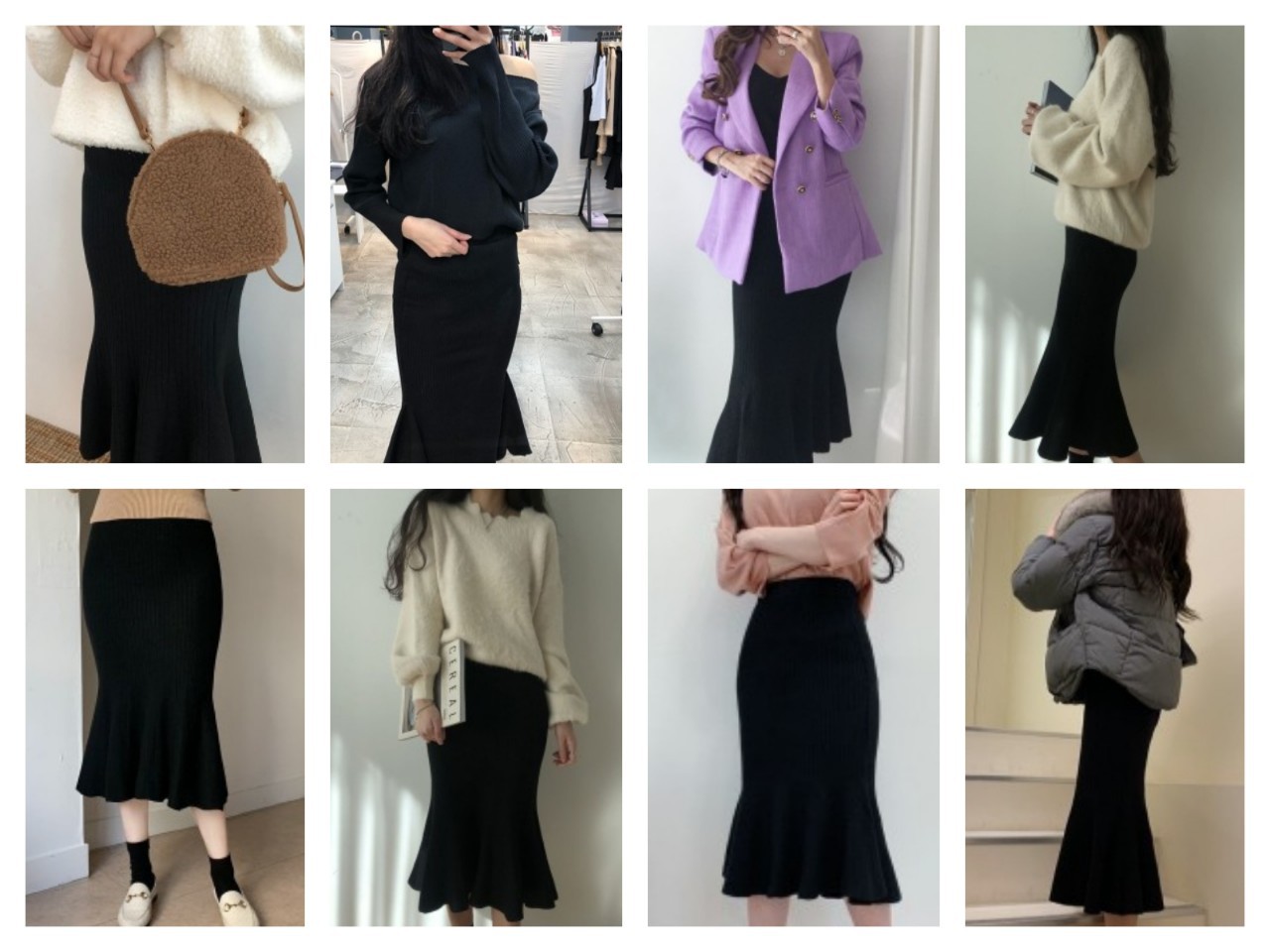 머메이드st 니트 스컷 (F)