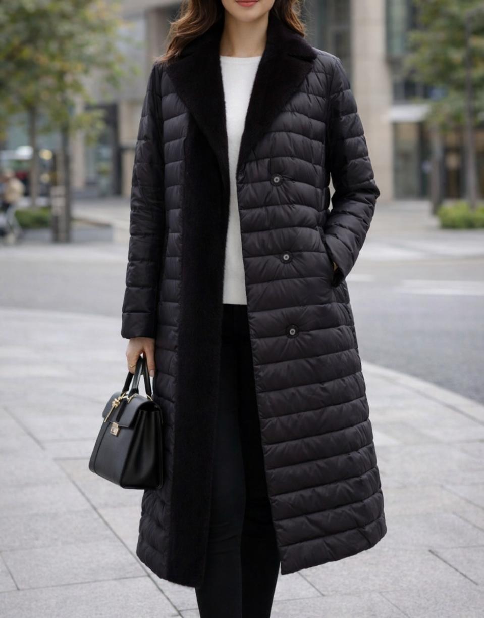 밍크 캐시미어 100% 다운 롱자켓