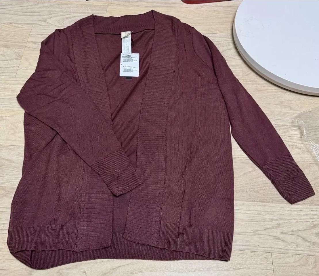 55-66 버건디 새 가디건