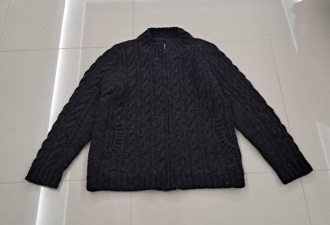 손뜨개 꽈배기 케이블 니트 집업 95ㅡ100