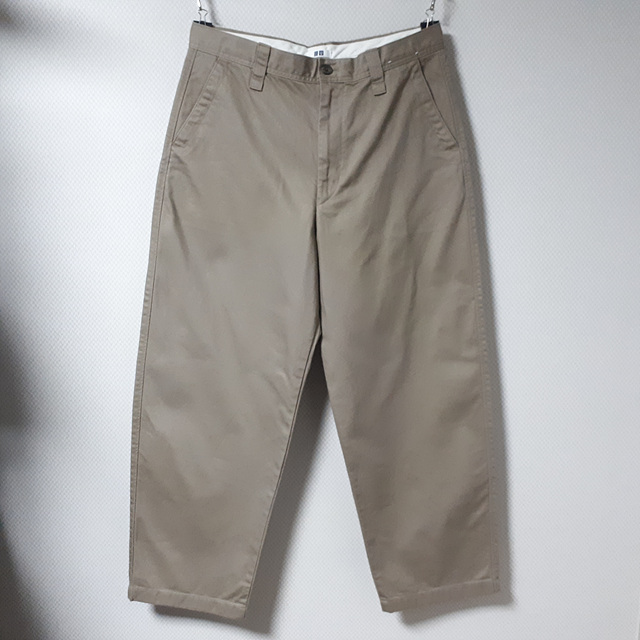 33/유니클로U 베이지 와이드 치노팬츠/33-495