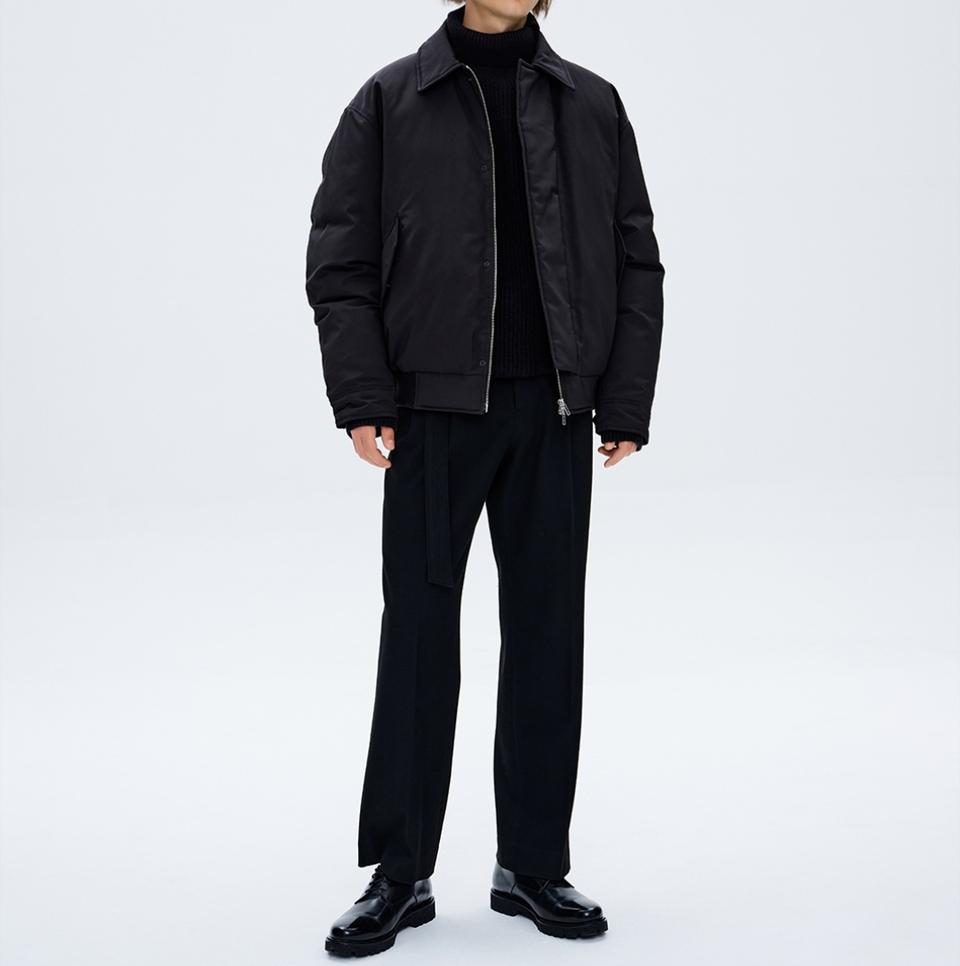 TNGT 오버핏 플라이트 구스 다운 점퍼 100