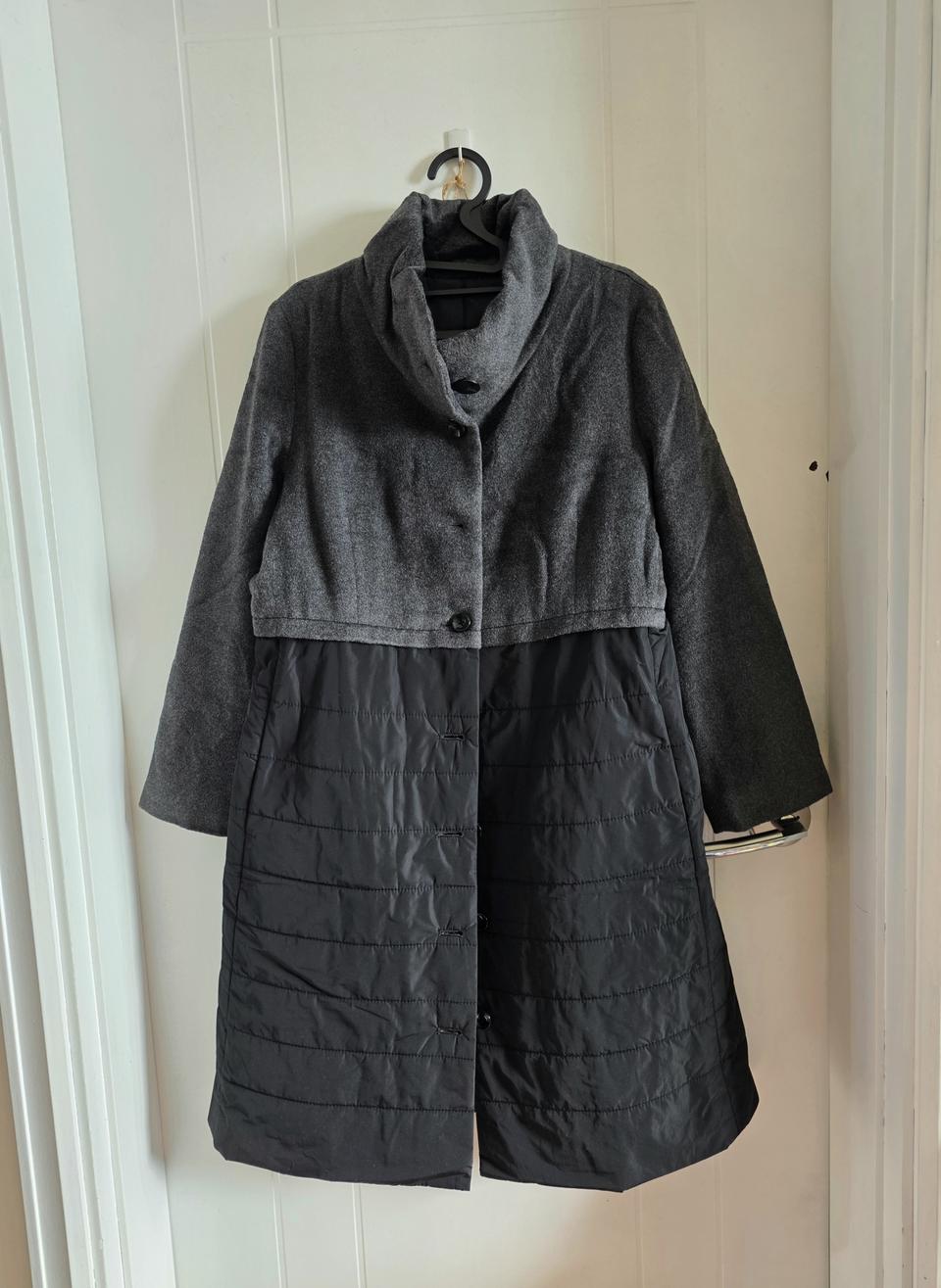 티올 패딩배색코트 새거 77