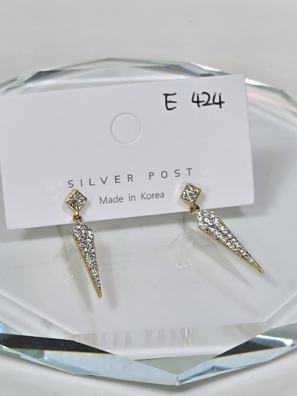 큐빅셋팅 드롭귀걸이