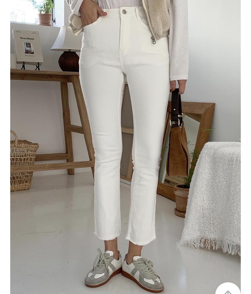 새상품 s 밑단컷팅 일자 팬츠