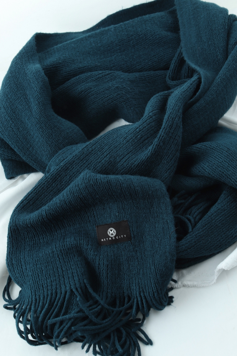 (F) 메트로시티 목도리 머플러 청녹 숄 롱 따뜻 부들부들-26F1