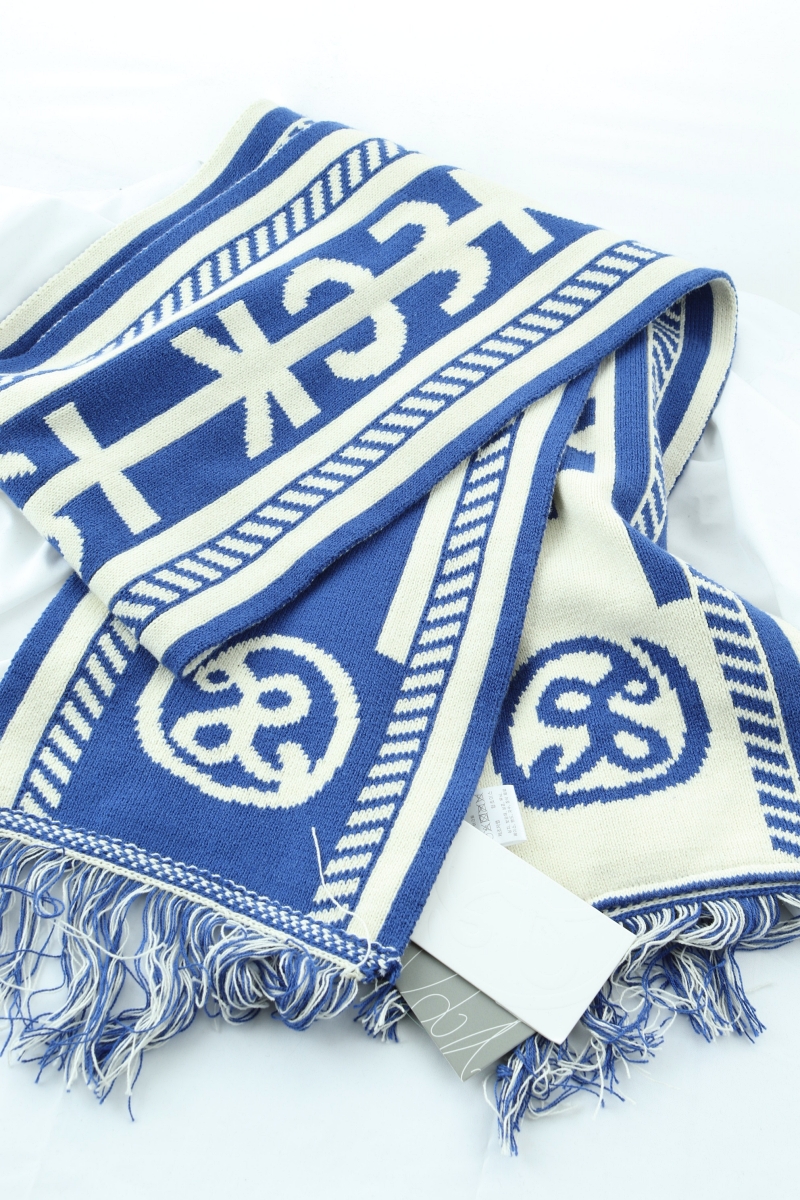 (F) 엑스톤즈 목도리 머플러 새상품 포카리 흰색 블루-26F2