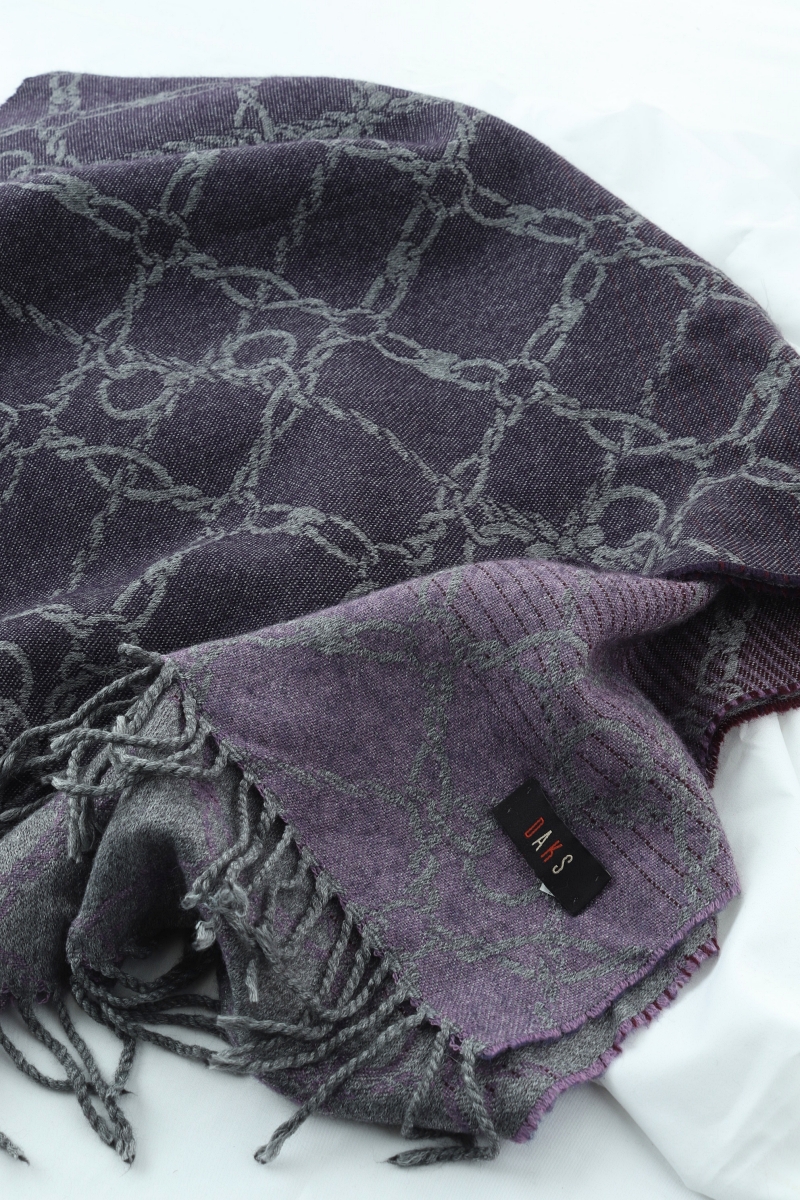 (F) 닥스 목도리 머플러 롱 숄 케이프 부들 패턴 따뜻-26F5