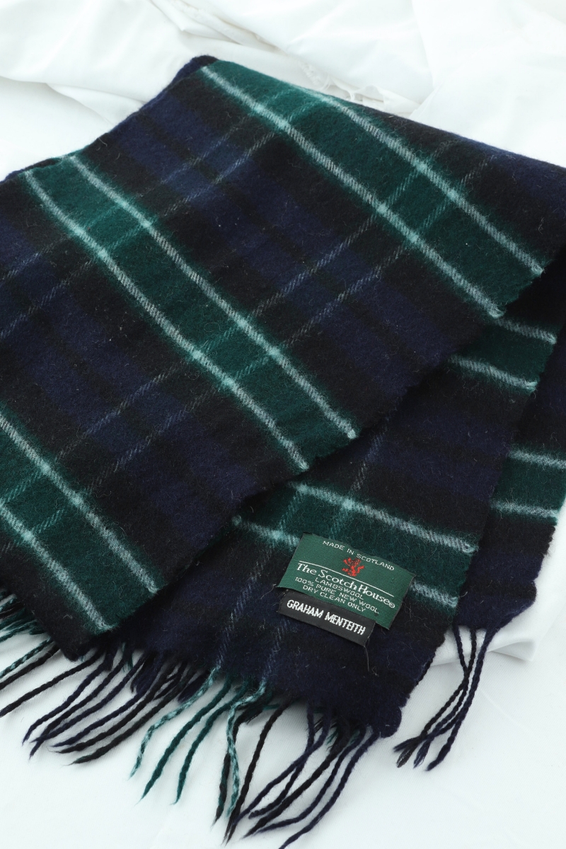 (F) 브랜드빈티지 목도리 머플러 독일원단 숏 쁘띠 사용감-26F8