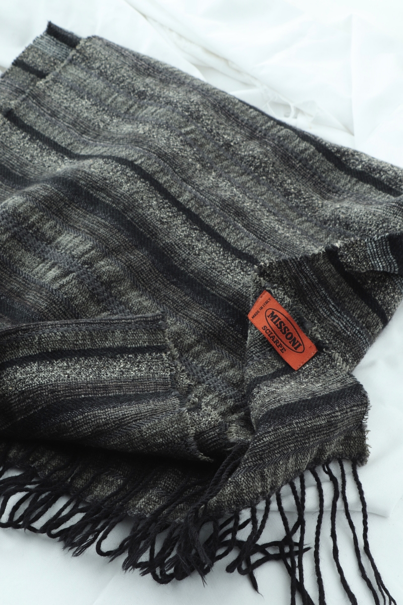 (F) 미쏘니 목도리 머플러 희귀 패턴 벽돌컬러 가볍-26FE