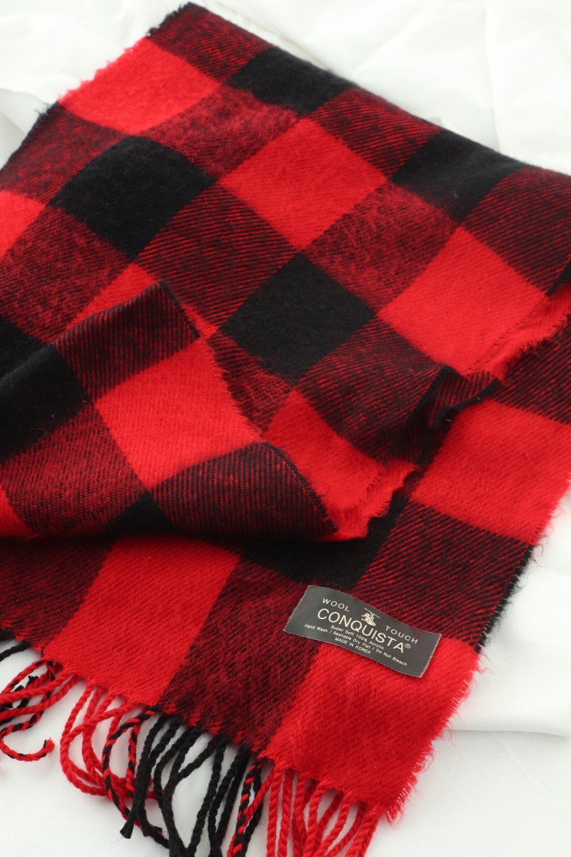 (F) 브랜드빈티지 목도리 머플러 크리스마스 패턴 타탄 사용감-26FF