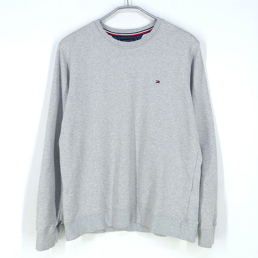 타미힐피거 남 베이직 라운드맨투맨 그레이M (HU27197) 