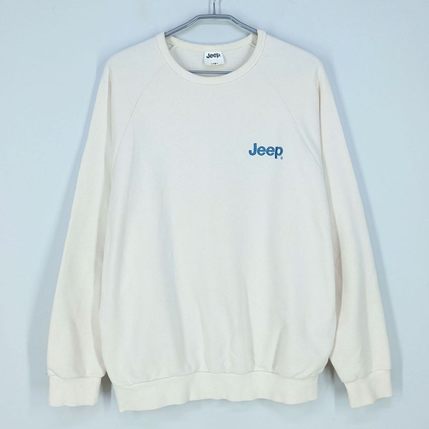 지프 남성 빅프린팅 라운드넥 맨투맨 베이지L (HU27200)