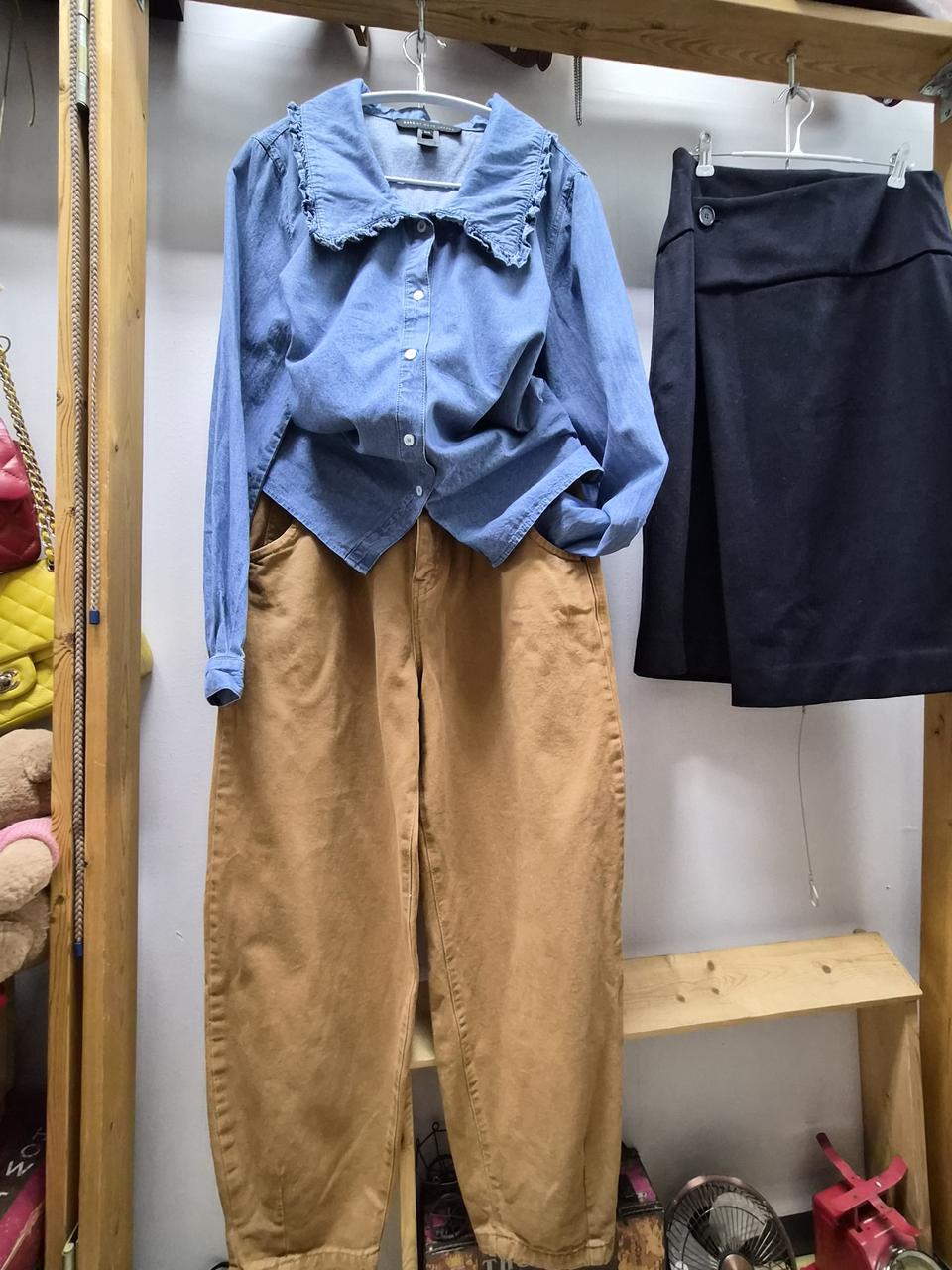 마크제이콥스 프릴벌룬데님. 자라 배기팬츠