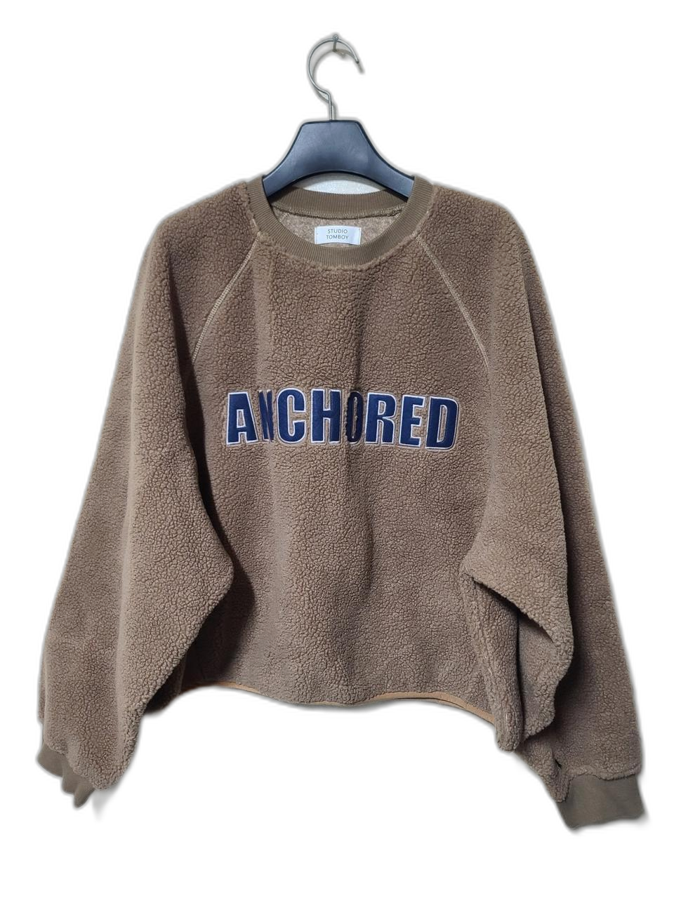 스튜디오톰보이 오버핏 부클 맨투맨