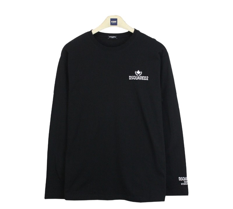 19420 디스퀘어드2 라운드 긴팔티 100 남자 캐주얼 티셔츠 브랜구제