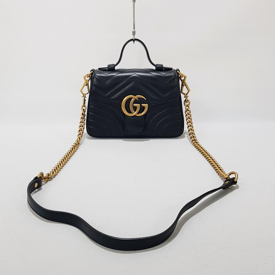 정품) 구찌 GG 마몽 마틀라세 미니 탑핸들 숄더백 547260