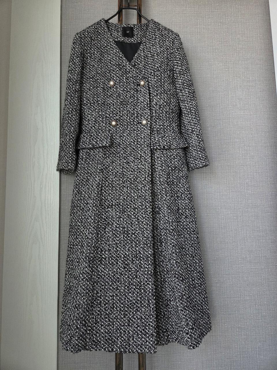 (택채새)BP 울함유 트위드 플레어 롱원피스