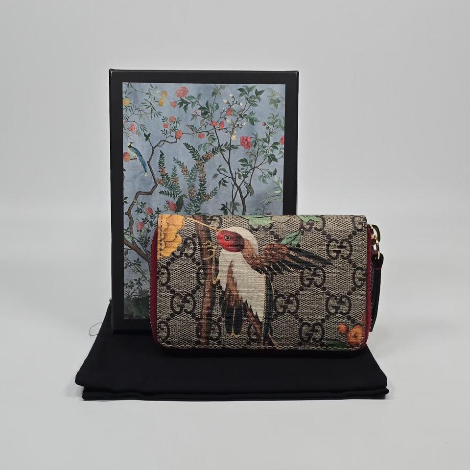 구찌 GG 슈프림 티안 지퍼 어라운드 카드 케이스