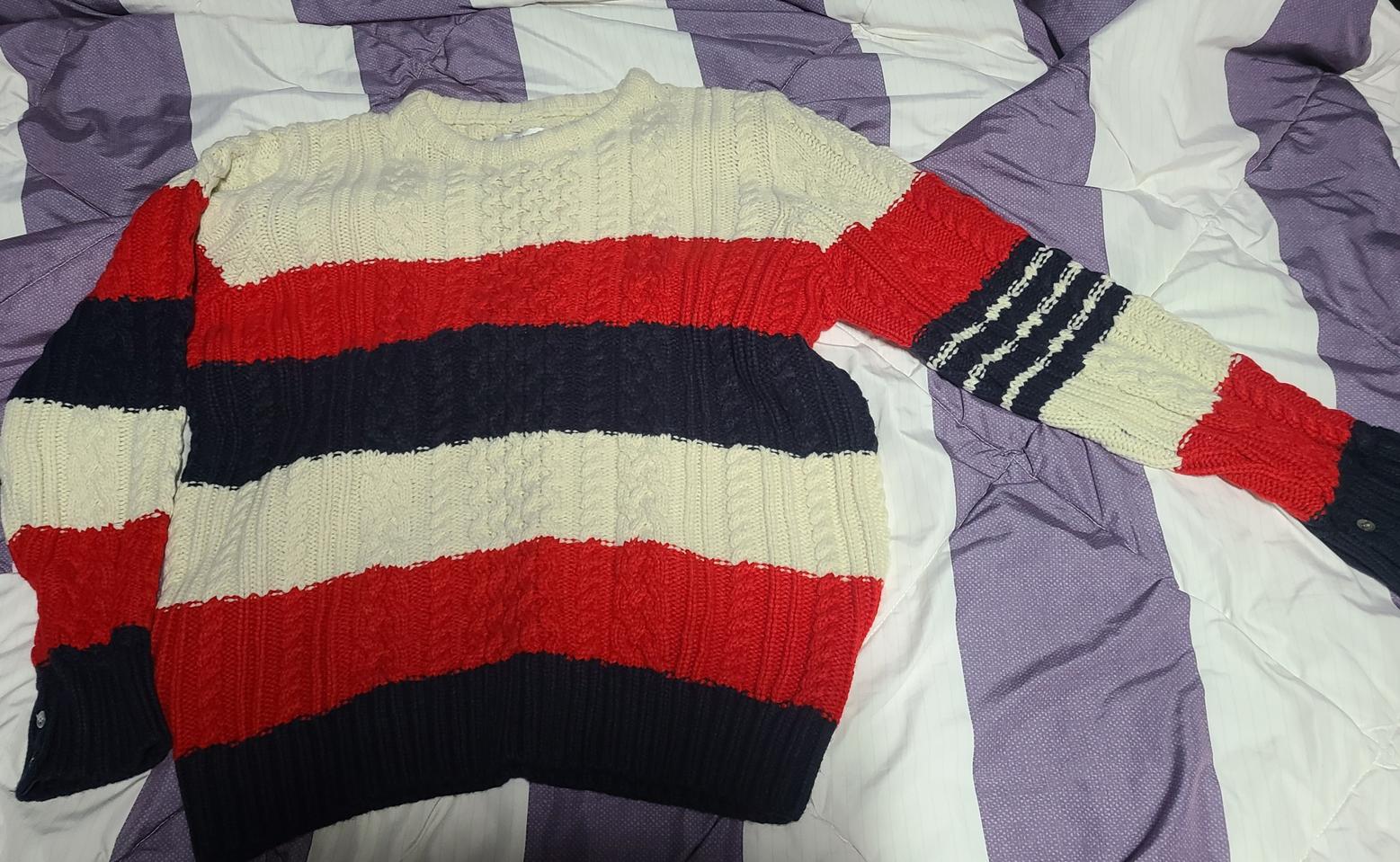 톰브라운 케이블 울 니트 급처