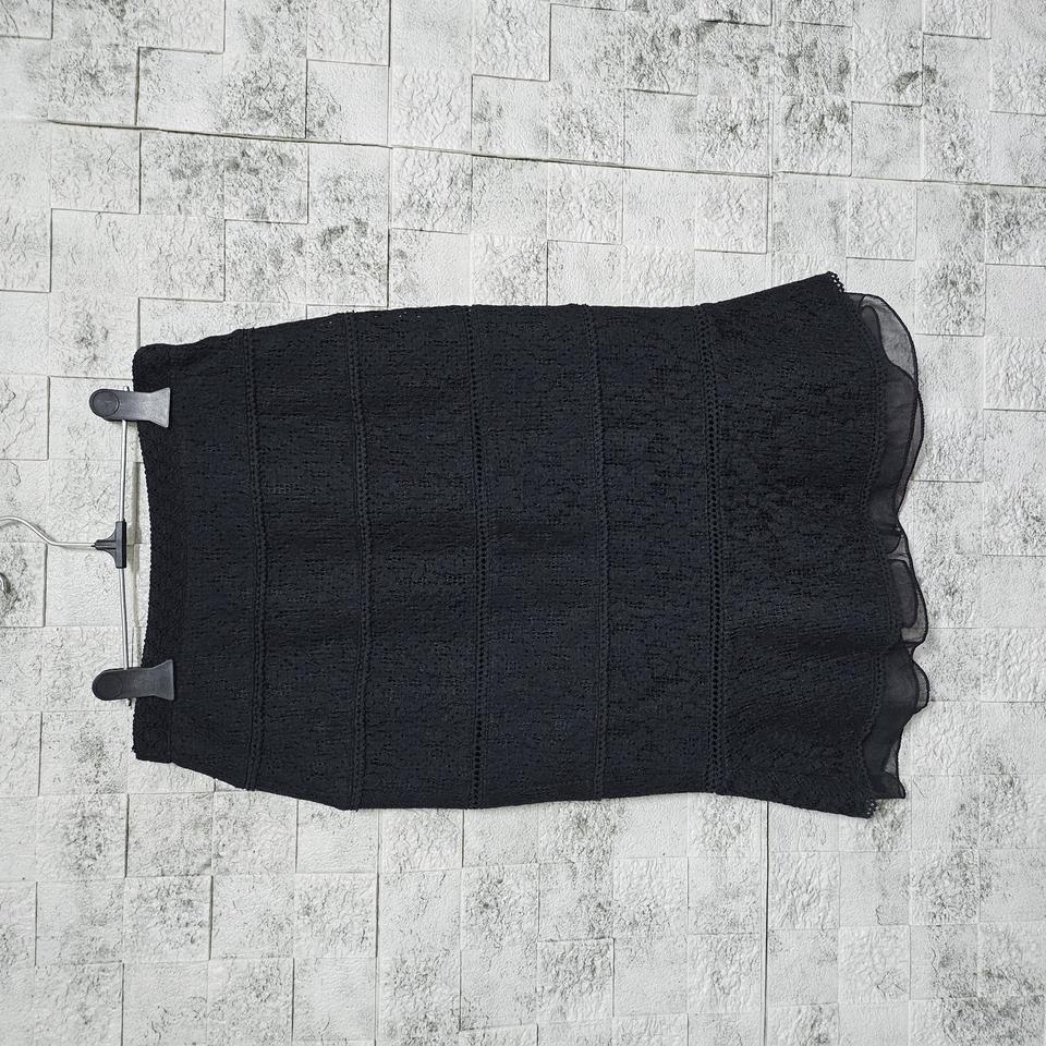 마인 MINE 밑단시스루 레이스 스커트