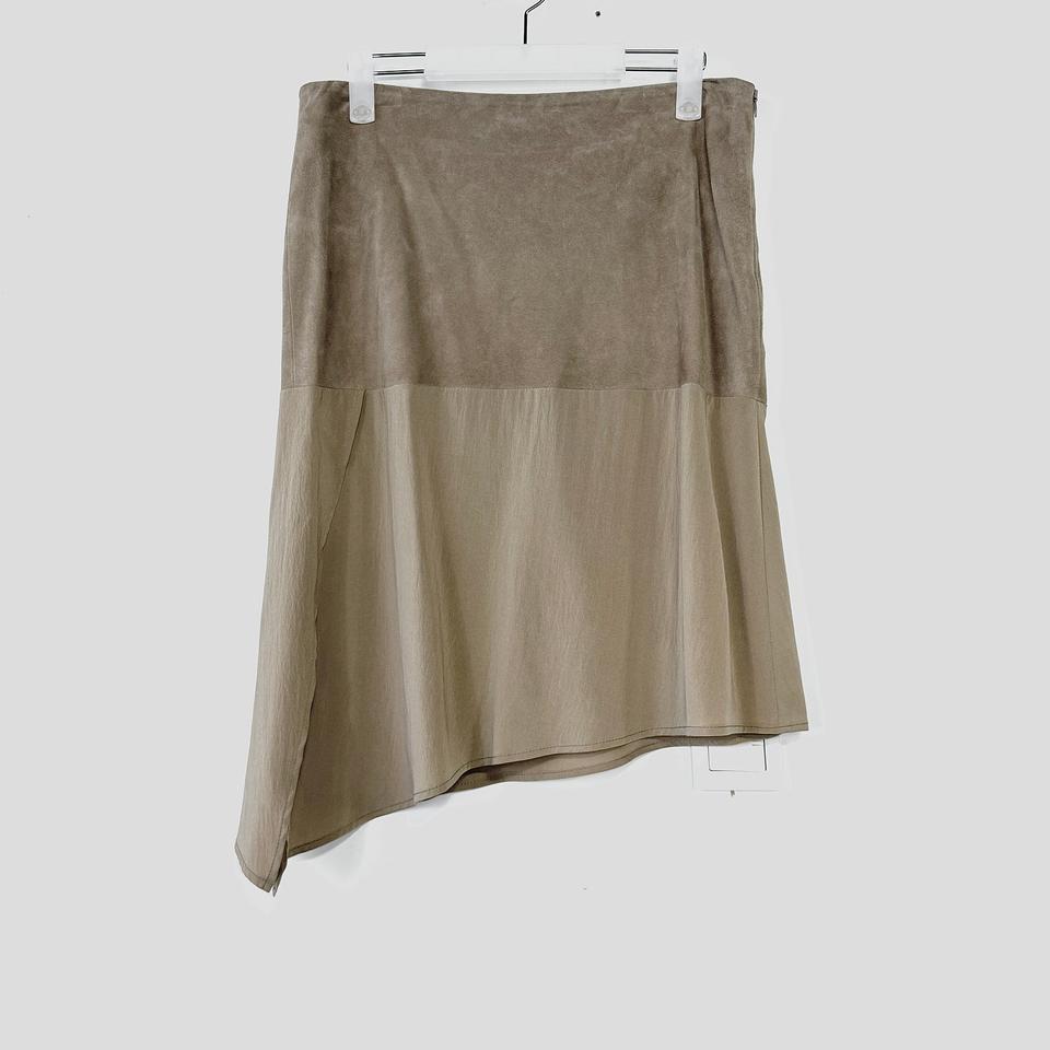 브루넬로쿠치넬리 언발 헴 레더 스커트 [새상품]