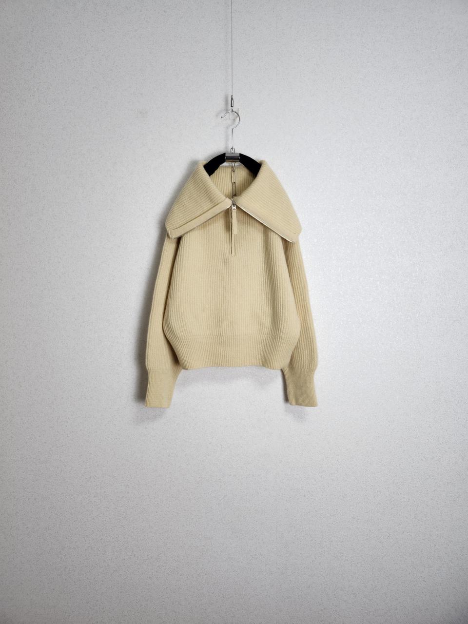 버터베이지 슈퍼파인울100% 반집업 니트 free