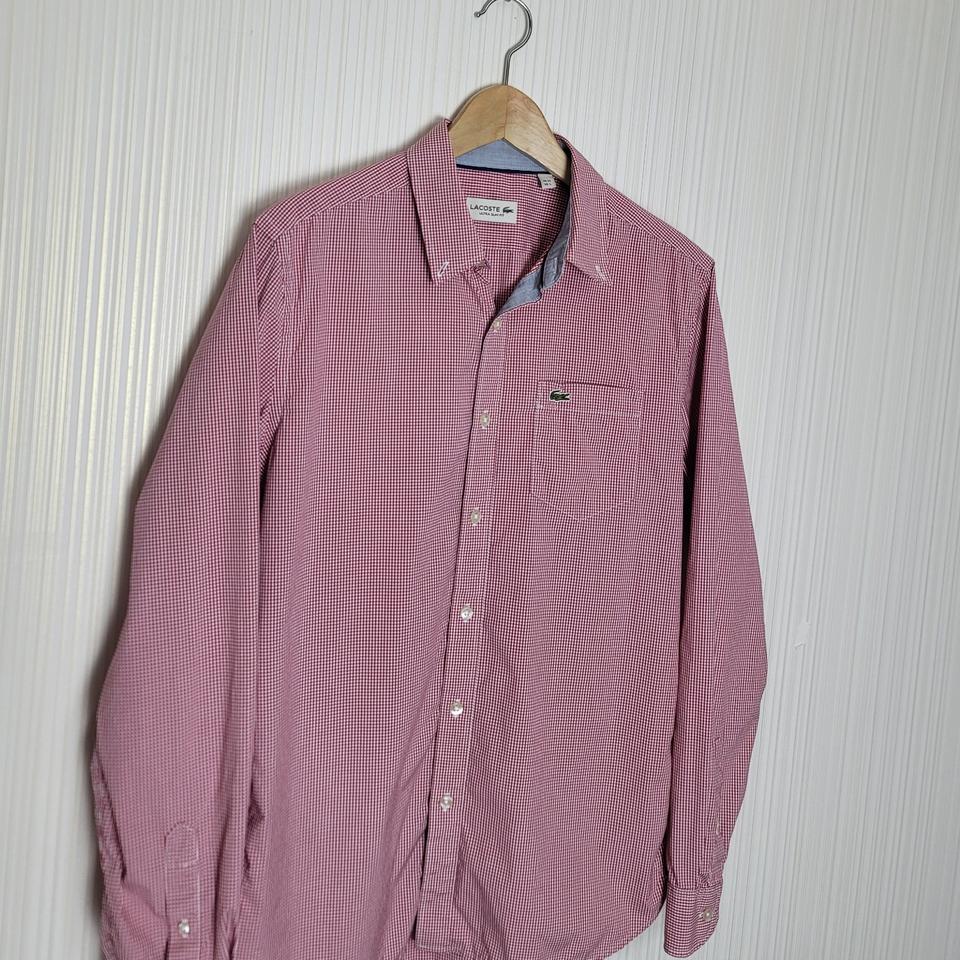 100_라코스테 셔츠 깅엄체크 레드
