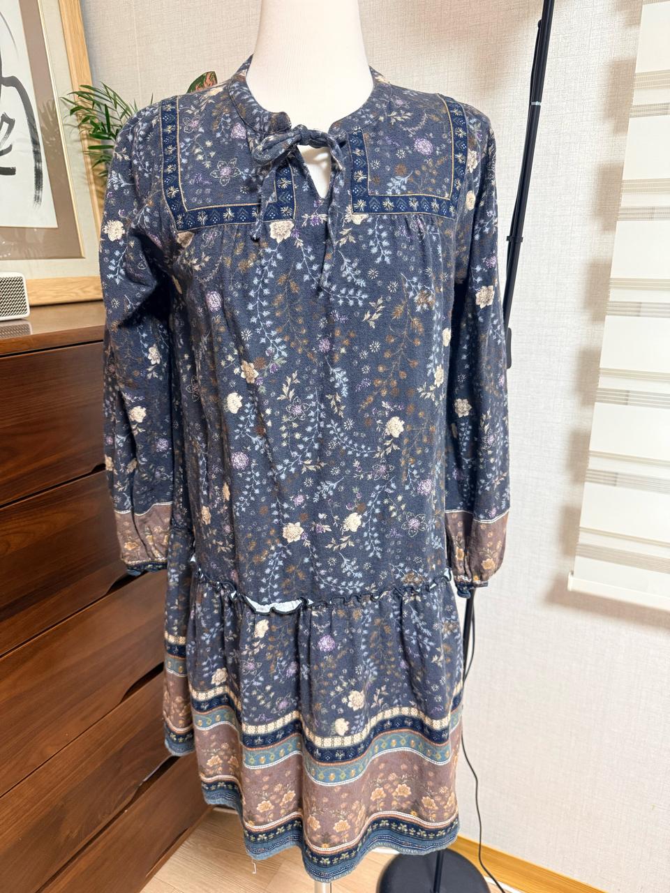 써스데이아일랜드 보더믹스 미니 원피스