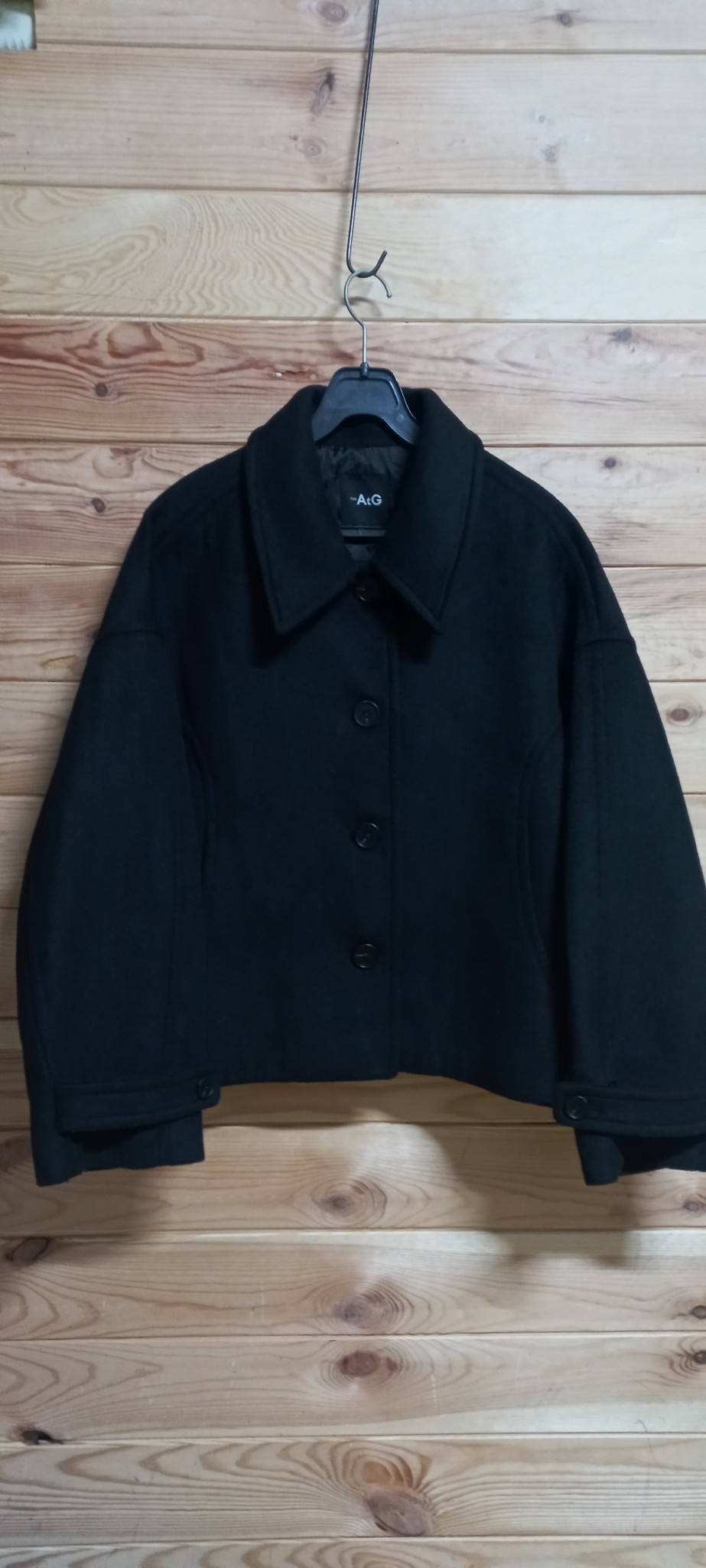 엣지 크롭 울 자켓