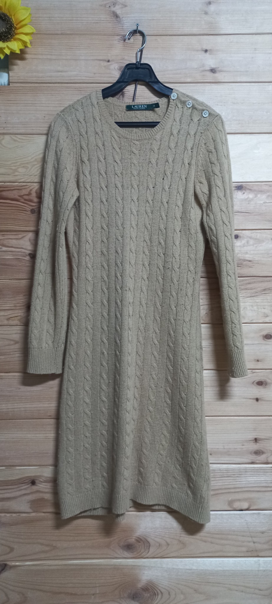 랄프로렌 케이블 니트 울원피스