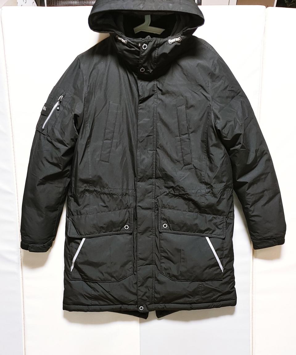 [L] 블랙야크 구스 하프 패딩점퍼 블랙1350