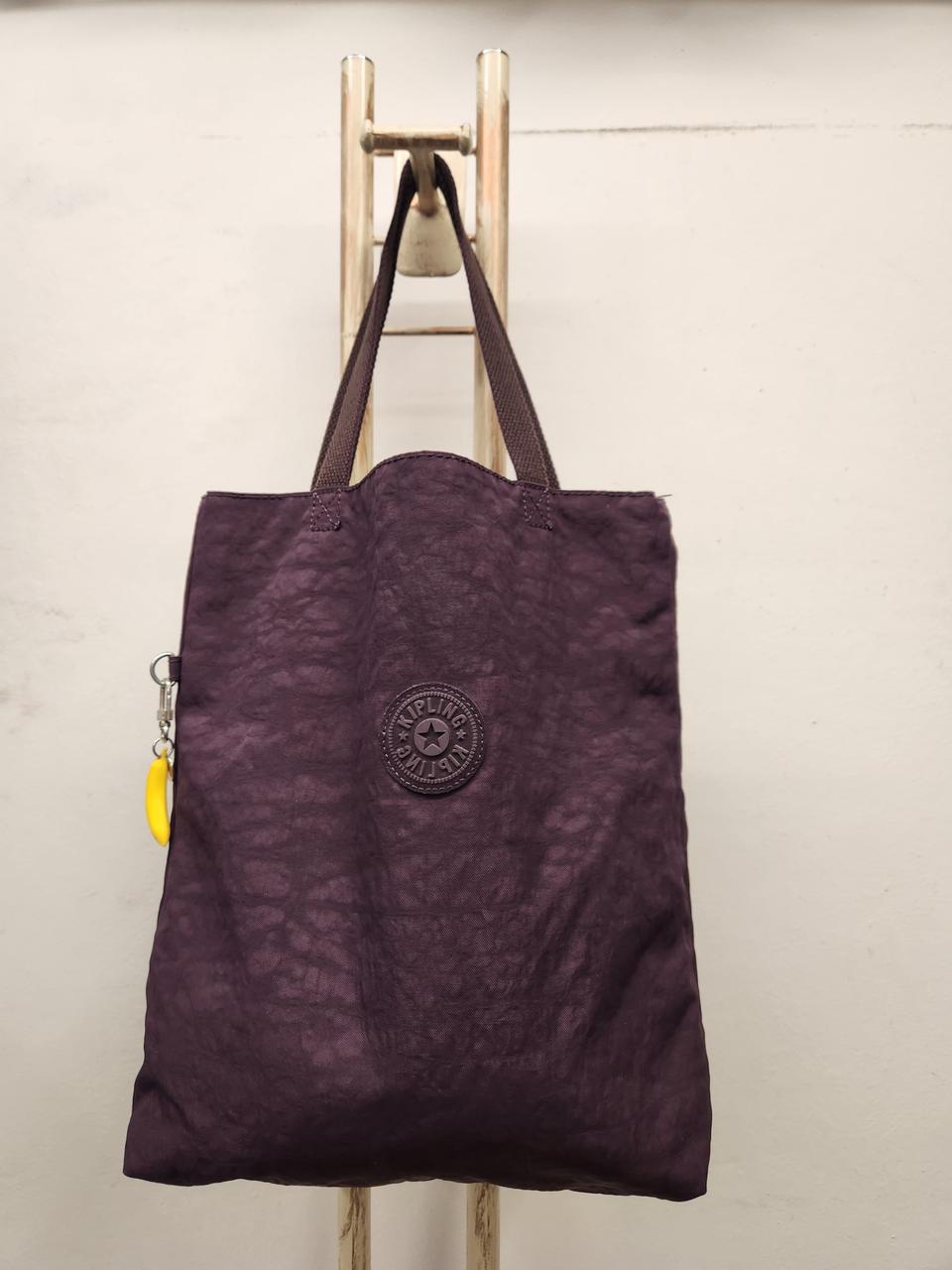 키플링 자주색 토트백