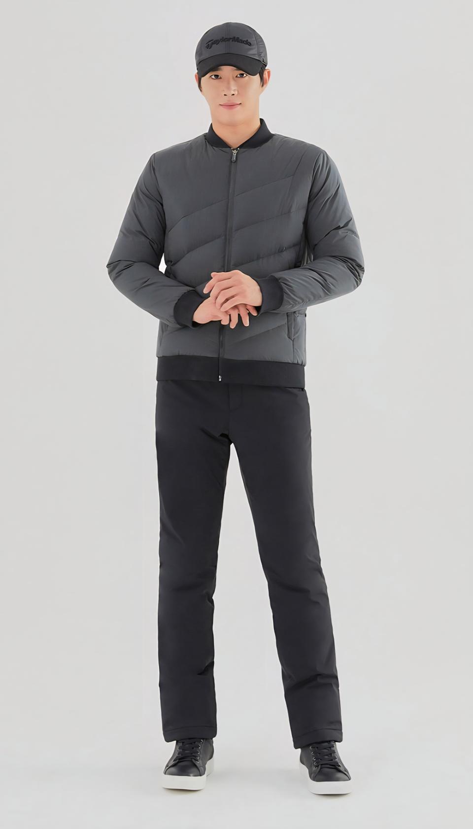 테일러메이드 골프 사선 퀼팅 구스 다운 점퍼 XL 22SS