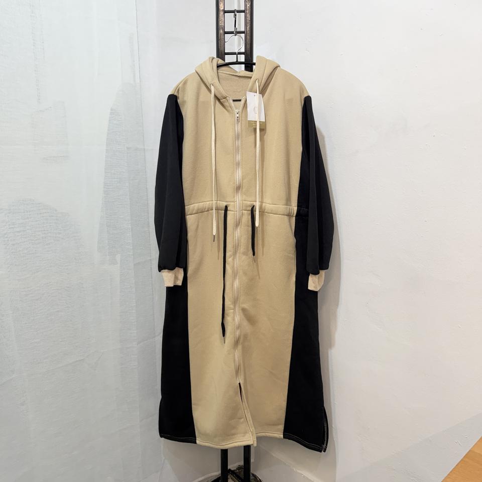 민스샵 기모후드롱원피스 롱드레스 등원룩 후드 4023