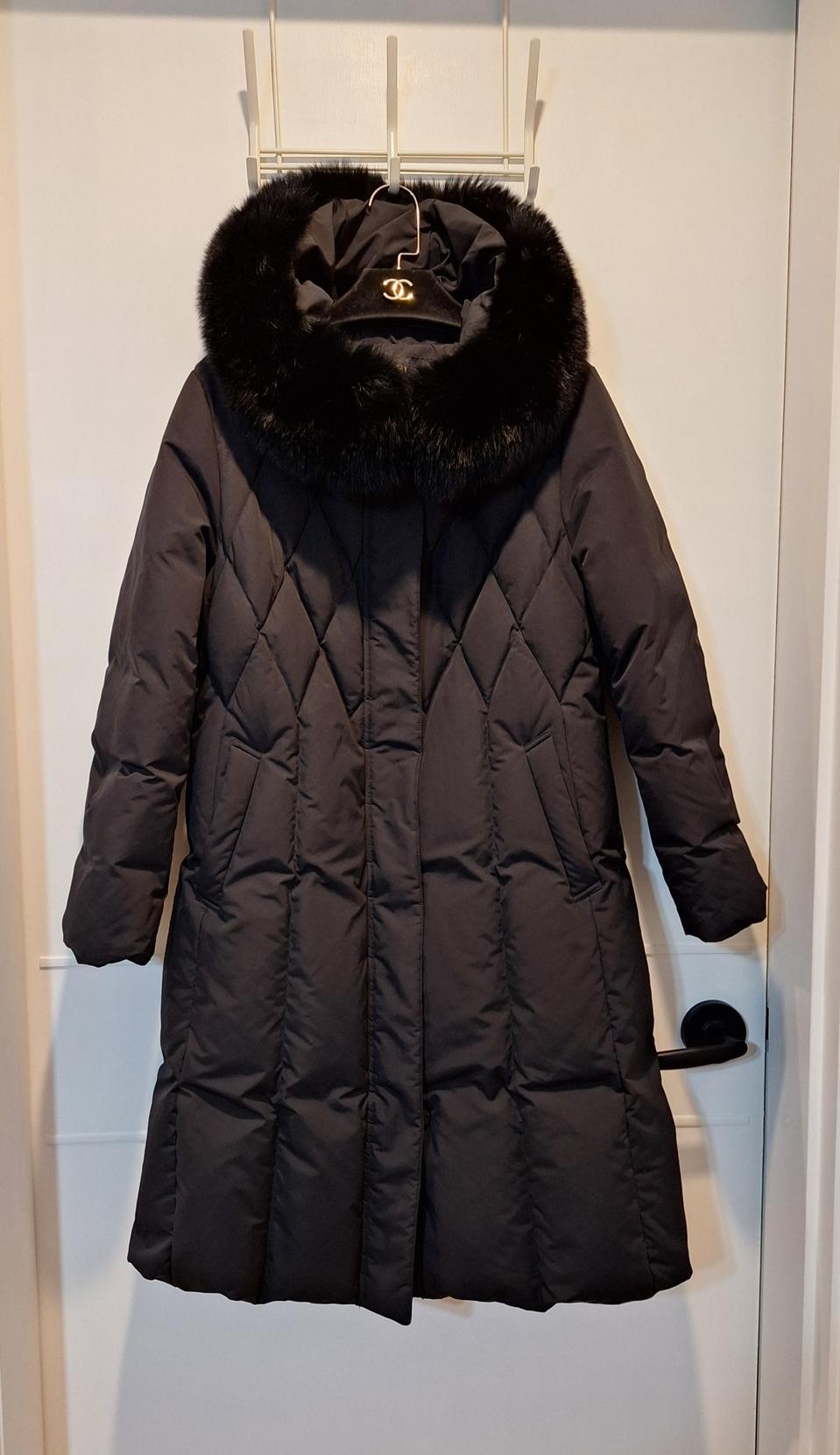 Si 씨 여성 구스 폭스퍼 롱패딩