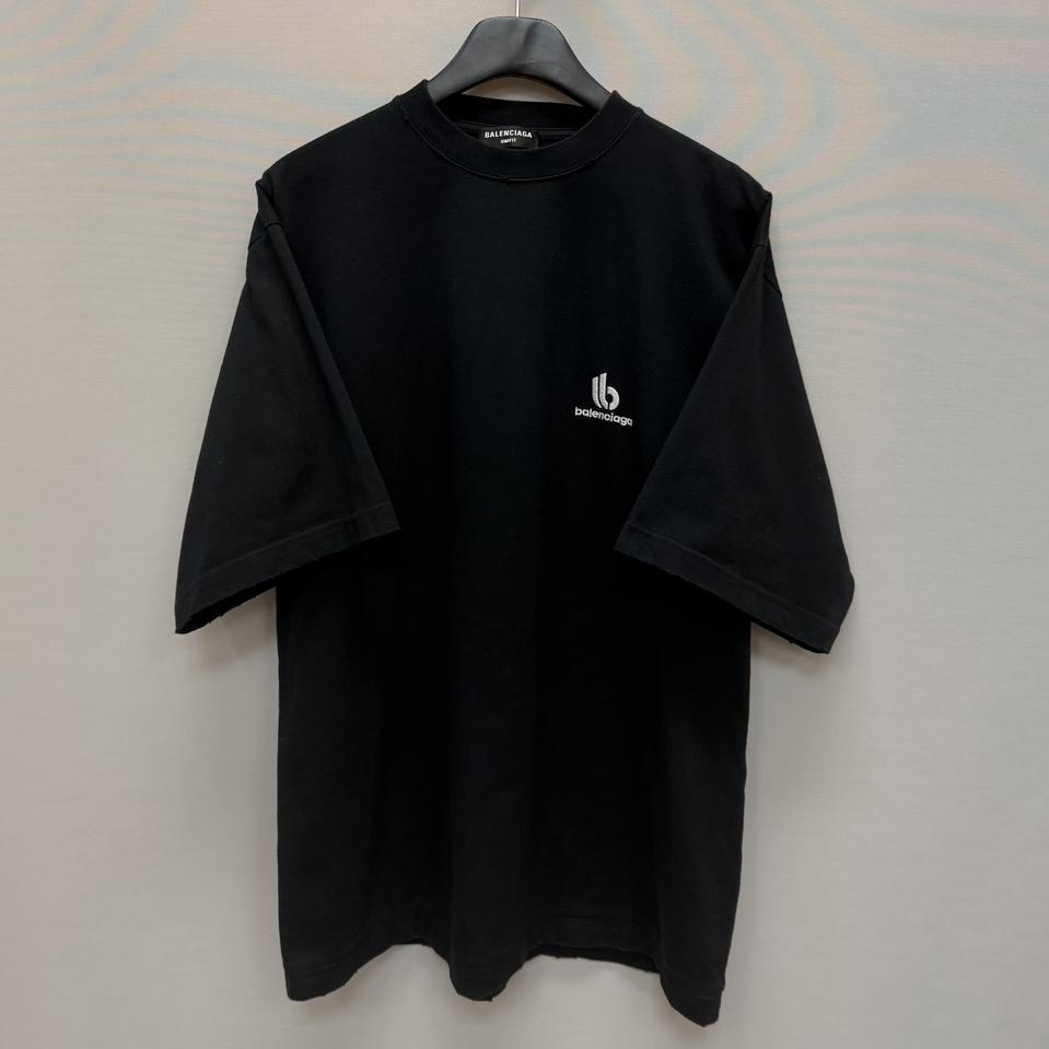 발렌시아가 스포티 B 로고자수 반팔티 ( 100 ) 